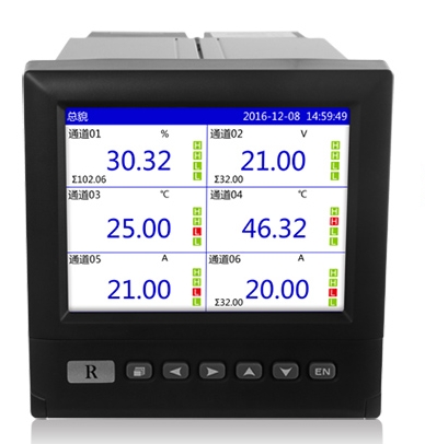 美控MIK-R4000D 1-16路 5.6英寸 藍屏智能無紙電壓功率電量記錄儀